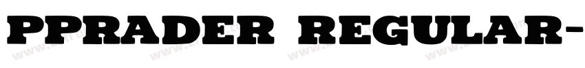 pprader regular字体转换